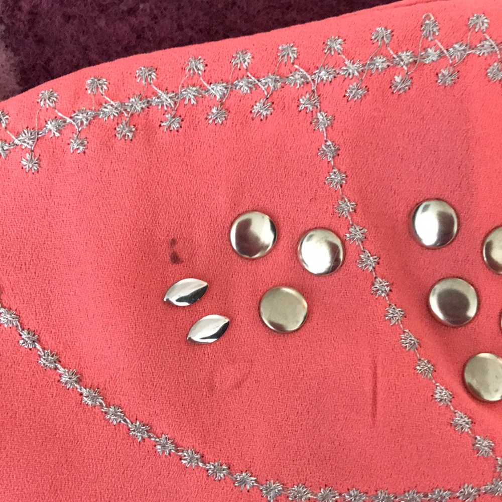 Studded Peach Blouse - Size S - Picture 5 of 5
